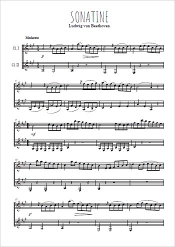 Téléchargez la partition de Sonatine. 1. Moderato